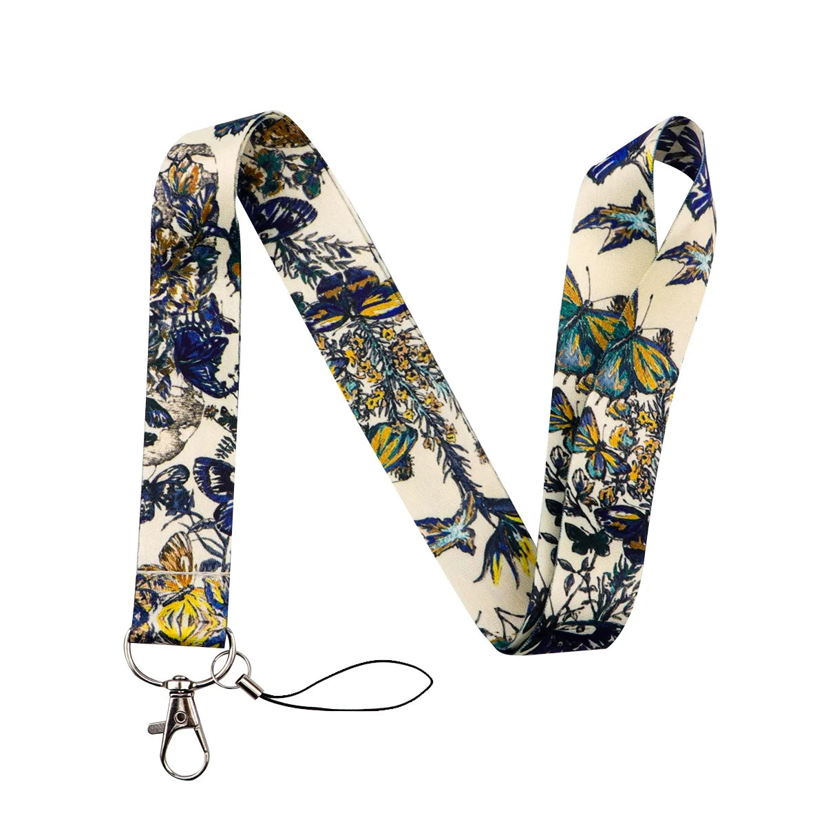 Beautiful Flower Credential Holder Butterfly Lanyards for Key Neck Strap For Card Badge Gym Keyring Accessories Friends Gifts