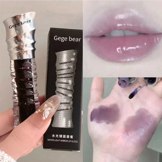 Fashion Shell Lip Gloss Long-lasting Hydrating Jelly Lip Oil Waterproof Non-fading Mirror Shimmer Blue Almond Lip Gloss Cosmetic