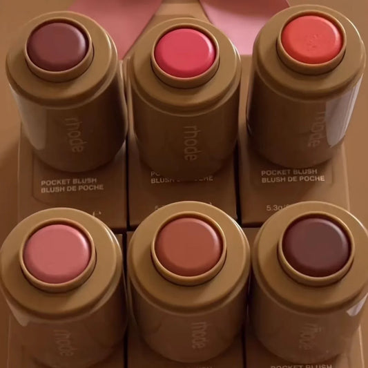Rhode Pocket Blush LIP Stick Lip And Cheek Hydrating Stick Natural Rouge Powder Blush Cream Lipstick Cheek Easy To Apply Color