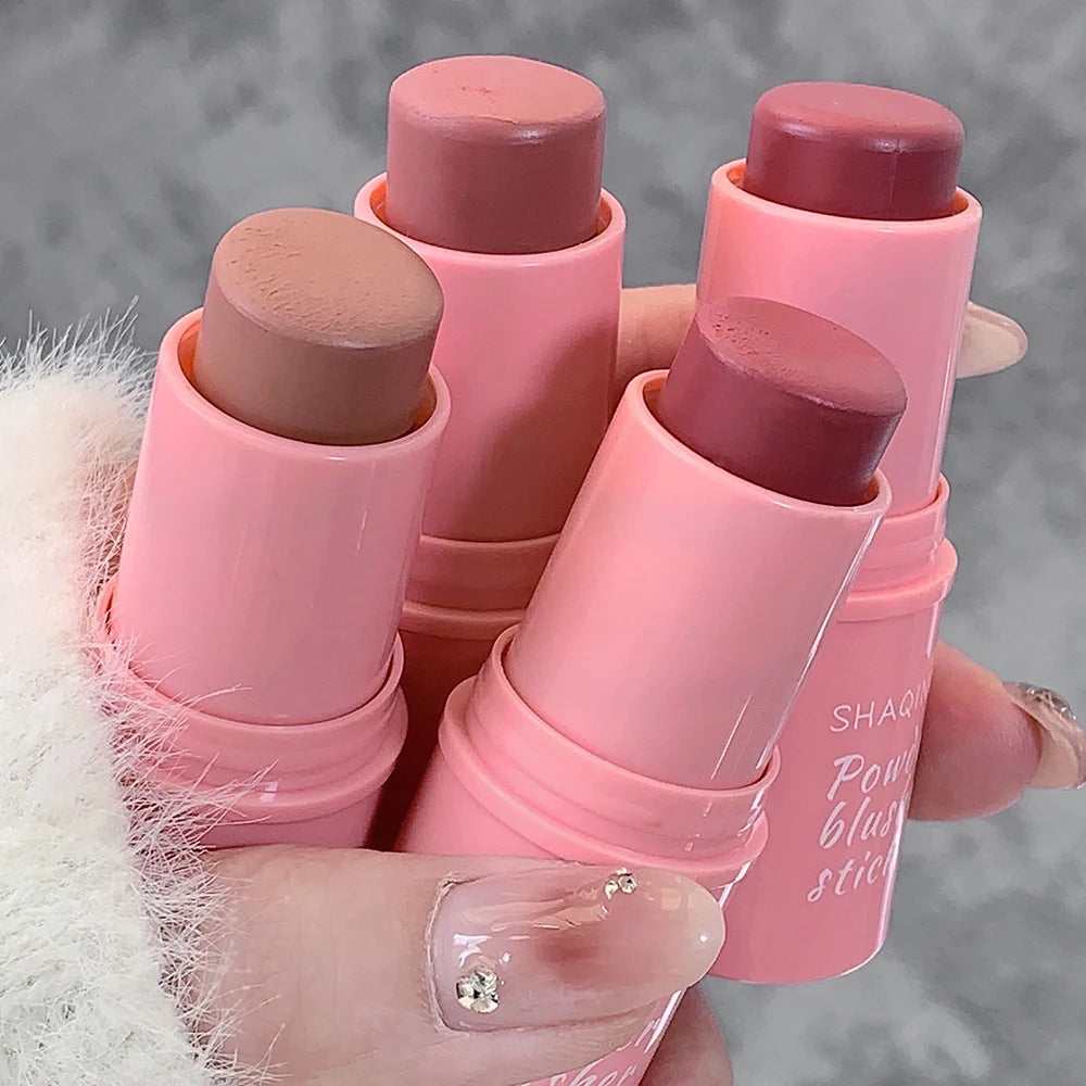 Smooth blush stick naturally saturated long-lasting waterproof natural blush brightening skin tone expanding color blush stick