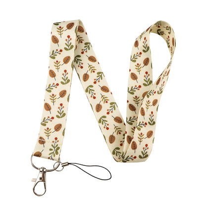 Beautiful Flower Credential Holder Butterfly Lanyards for Key Neck Strap For Card Badge Gym Keyring Accessories Friends Gifts