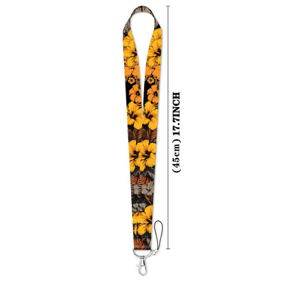 Beautiful Flower Credential Holder Butterfly Lanyards for Key Neck Strap For Card Badge Gym Keyring Accessories Friends Gifts