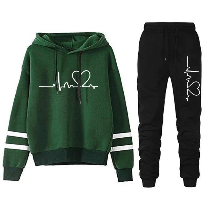 Womens Tracksuit Casual Stripe Versatile Sweatshirt, Black Sweatpants, Loose Print High Quality Outfits, Single Piece Hoodies, Pants