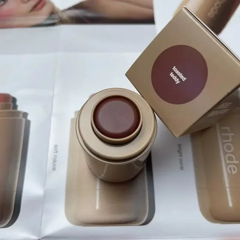 Rhode Pocket Blush LIP Stick Lip And Cheek Hydrating Stick Natural Rouge Powder Blush Cream Lipstick Cheek Easy To Apply Color