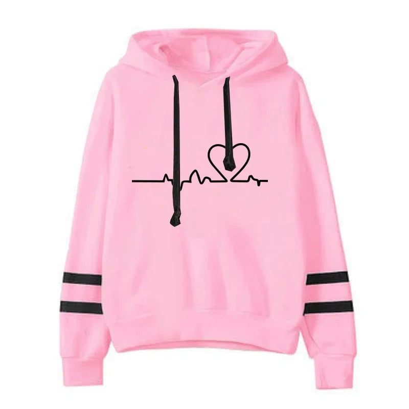 Womens Tracksuit Casual Stripe Versatile Sweatshirt, Black Sweatpants, Loose Print High Quality Outfits, Single Piece Hoodies, Pants