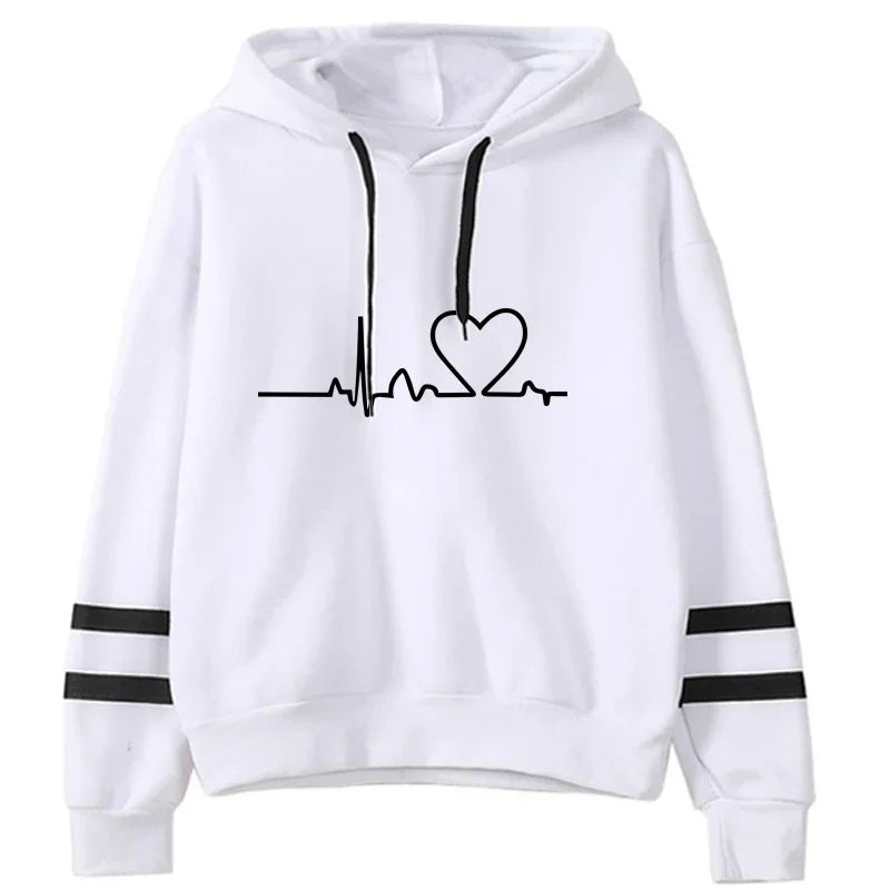 Womens Tracksuit Casual Stripe Versatile Sweatshirt, Black Sweatpants, Loose Print High Quality Outfits, Single Piece Hoodies, Pants