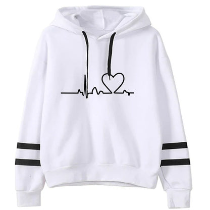 Womens Tracksuit Casual Stripe Versatile Sweatshirt, Black Sweatpants, Loose Print High Quality Outfits, Single Piece Hoodies, Pants