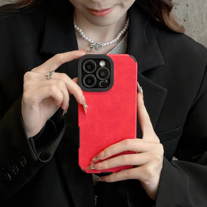 New Luxury Matte Silicone Leather Phone Case For iPhone 16 15 14 13 12 11 Pro Max Plus Soft Fabric Vintage Shockproof Full Cover