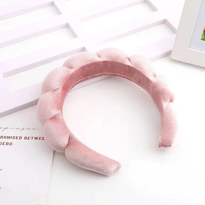 3PC Soft Sponge Headbands for Facial Cleansing - Makeup Proof & Shower Safe with Adjustable Wrist Straps