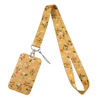 Beautiful Flower Credential Holder Butterfly Lanyards for Key Neck Strap For Card Badge Gym Keyring Accessories Friends Gifts