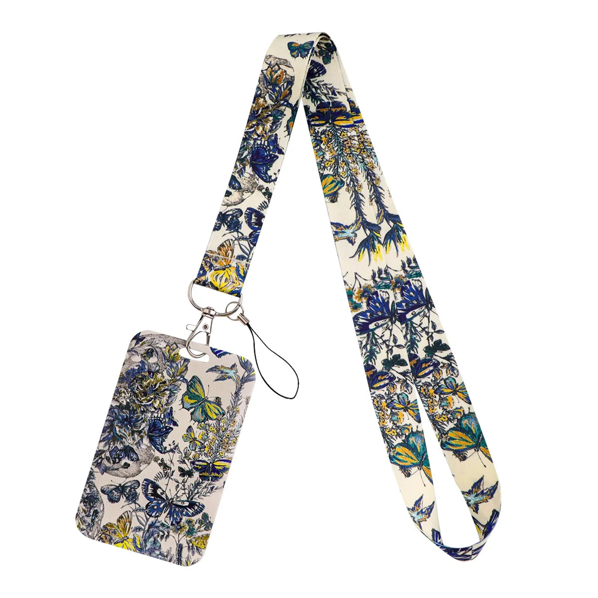 Beautiful Flower Credential Holder Butterfly Lanyards for Key Neck Strap For Card Badge Gym Keyring Accessories Friends Gifts