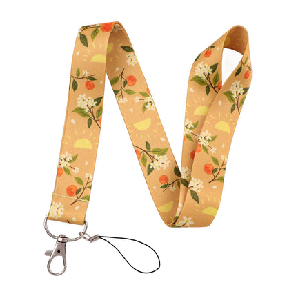 Beautiful Flower Credential Holder Butterfly Lanyards for Key Neck Strap For Card Badge Gym Keyring Accessories Friends Gifts