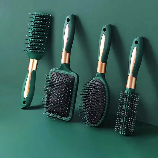 Oval Round Scalp Massage Air Cushion Comb, Anti-Static Exfoliating Salon SPA Hair Styling Tool
