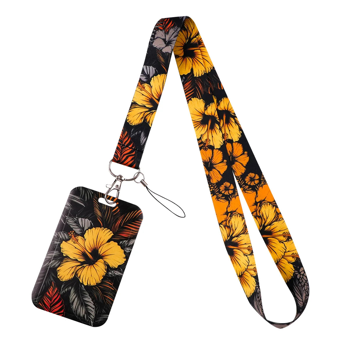 Beautiful Flower Credential Holder Butterfly Lanyards for Key Neck Strap For Card Badge Gym Keyring Accessories Friends Gifts
