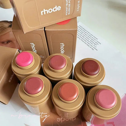 Rhode Pocket Blush LIP Stick Lip And Cheek Hydrating Stick Natural Rouge Powder Blush Cream Lipstick Cheek Easy To Apply Color
