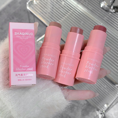 Smooth blush stick naturally saturated long-lasting waterproof natural blush brightening skin tone expanding color blush stick
