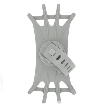 360 Rotatable Bike Motorcycle Phone Holder Silicone Bracket Support Pull Type Safe Mount For All Smartphones Cycling Stand