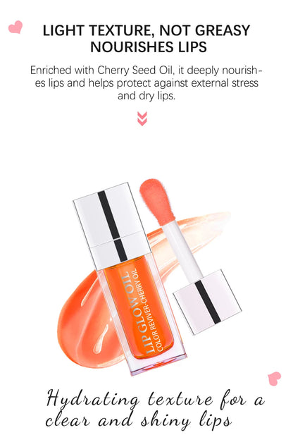 Crystal Jelly Moisturizing Lip Oil Plumping Lip Gloss Makeup Sexy Plump Lip Glow Oil Tinted Lip Plumper 6ml 1 Piece