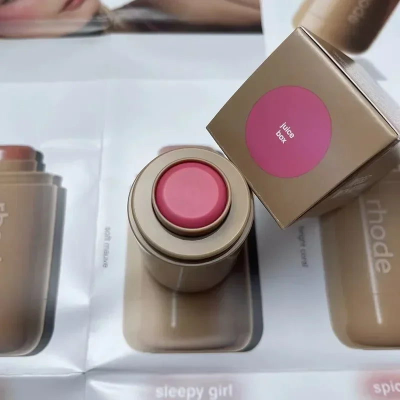 Rhode Pocket Blush LIP Stick Lip And Cheek Hydrating Stick Natural Rouge Powder Blush Cream Lipstick Cheek Easy To Apply Color