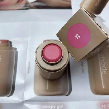 Rhode Pocket Blush LIP Stick Lip And Cheek Hydrating Stick Natural Rouge Powder Blush Cream Lipstick Cheek Easy To Apply Color