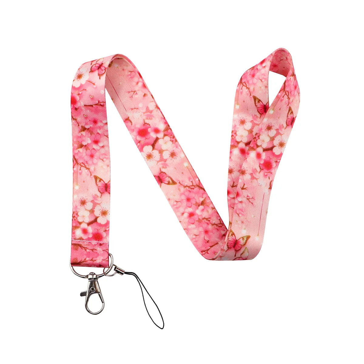 Beautiful Flower Credential Holder Butterfly Lanyards for Key Neck Strap For Card Badge Gym Keyring Accessories Friends Gifts