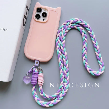 Creative Cartoon Mobile Phone Universal Lanyard, Crossbody Long Rope Lanyard, Rope Cartoon Decorative Pendant, Accessories