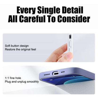 Original Liquid Silicone Phone Case For APPLE iPhone 11 13 12 14 15 Pro Max Cases For iPhone 15 Plus Shockproof Protective Cover
