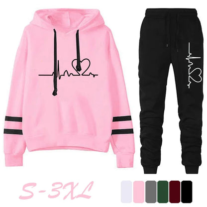 Womens Tracksuit Casual Stripe Versatile Sweatshirt, Black Sweatpants, Loose Print High Quality Outfits, Single Piece Hoodies, Pants