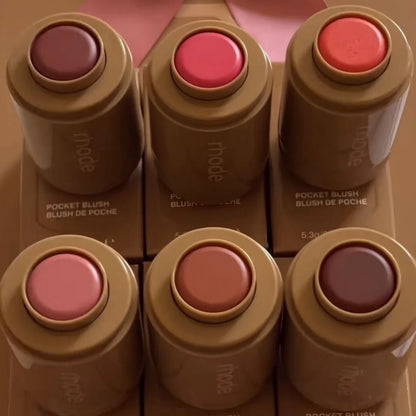 Rhode Pocket Blush LIP Stick Lip And Cheek Hydrating Stick Natural Rouge Powder Blush Cream Lipstick Cheek Easy To Apply Color
