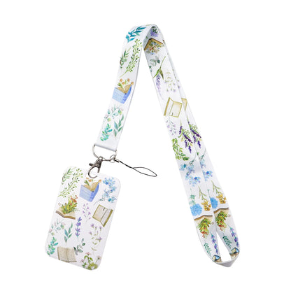 Beautiful Flower Credential Holder Butterfly Lanyards for Key Neck Strap For Card Badge Gym Keyring Accessories Friends Gifts