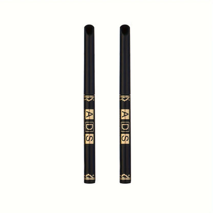 2pcs Black Eyeliner Pencils - Waterproof, Sweatproof, Smudge-Proof, Easy to Rotate for Perfect Eye Makeup