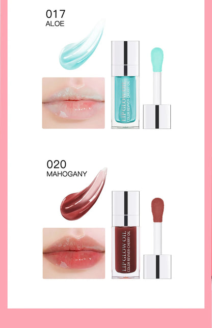 Crystal Jelly Moisturizing Lip Oil Plumping Lip Gloss Makeup Sexy Plump Lip Glow Oil Tinted Lip Plumper 6ml 1 Piece