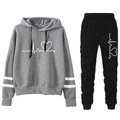 Womens Tracksuit Casual Stripe Versatile Sweatshirt, Black Sweatpants, Loose Print High Quality Outfits, Single Piece Hoodies, Pants
