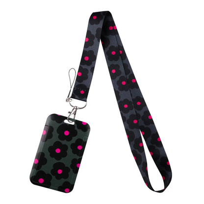 Beautiful Flower Credential Holder Butterfly Lanyards for Key Neck Strap For Card Badge Gym Keyring Accessories Friends Gifts
