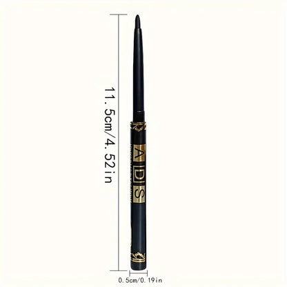 2pcs Black Eyeliner Pencils - Waterproof, Sweatproof, Smudge-Proof, Easy to Rotate for Perfect Eye Makeup